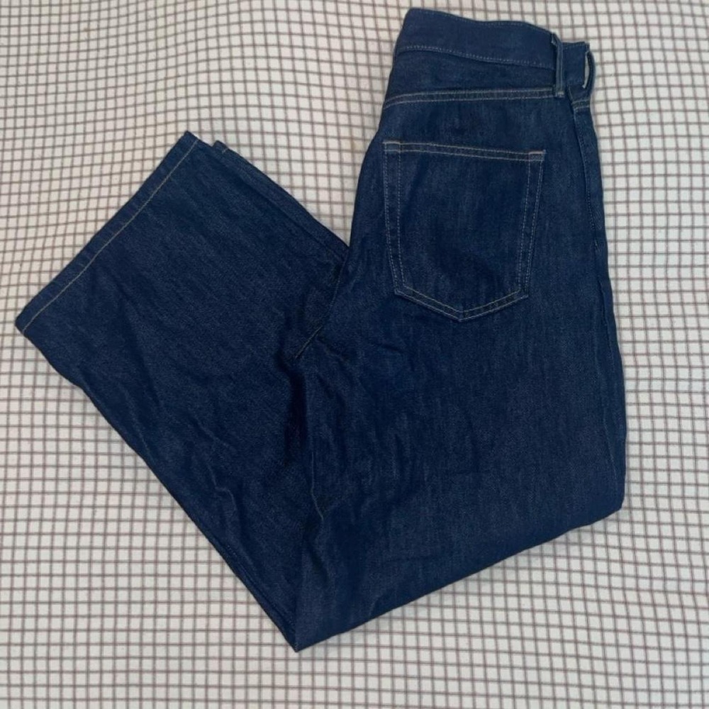 UNIQLO Dark Wash Wide Leg Jeans โ Size 27 - Picture 2 of 8